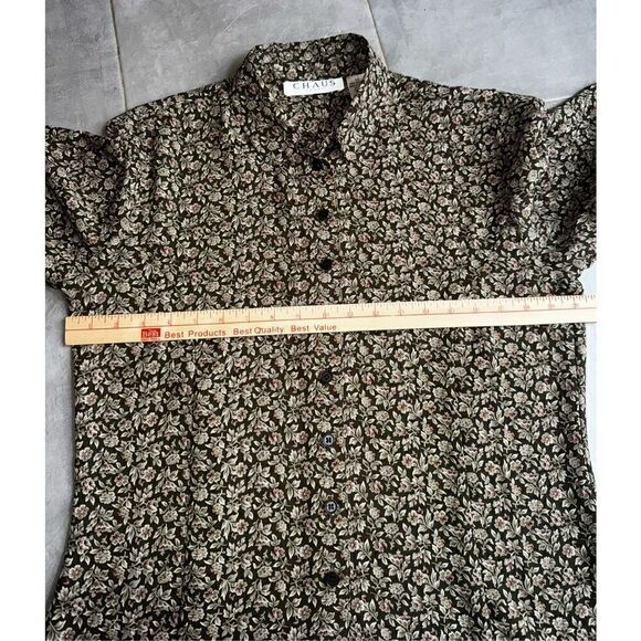 Vintage Floral Long Sleeve Button Down Shirt Medium - Picture 5 of 9